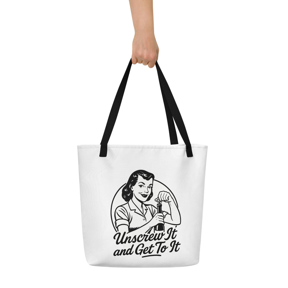 Unscrew It Large Tote Bag