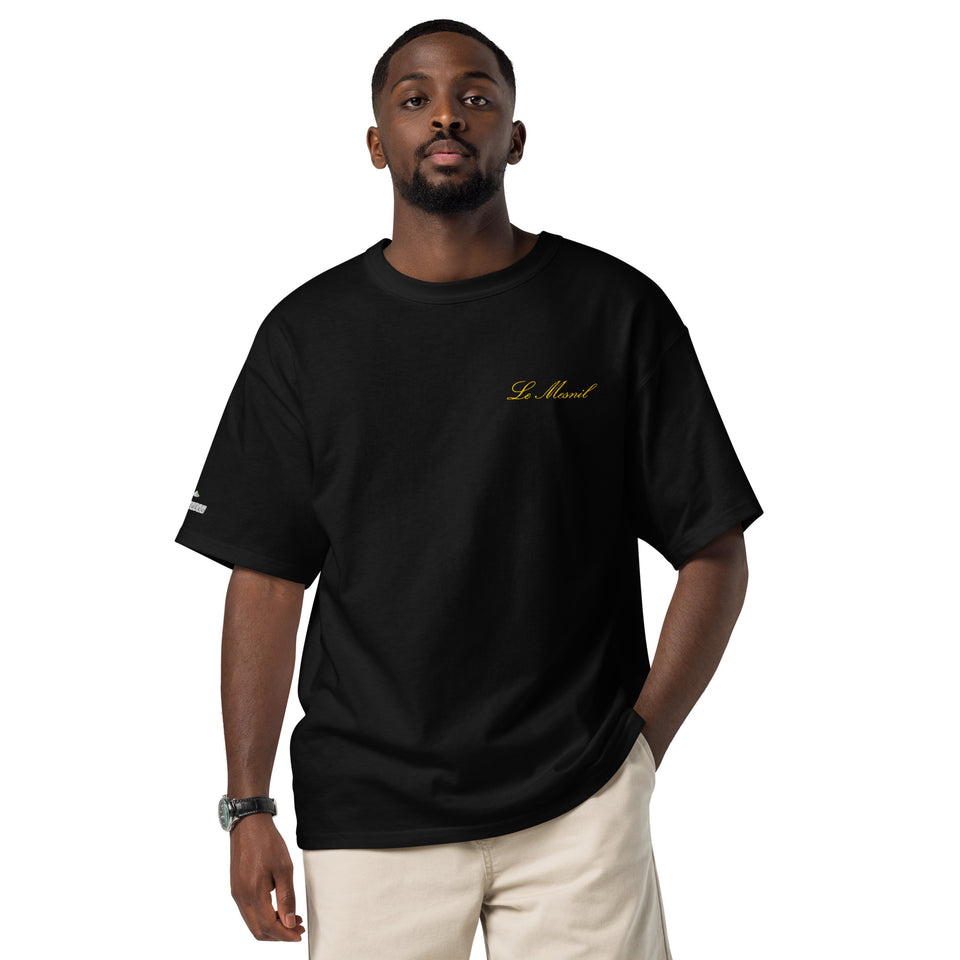 Le Mesnil Champagne Embroidered Men's Champion T-Shirt