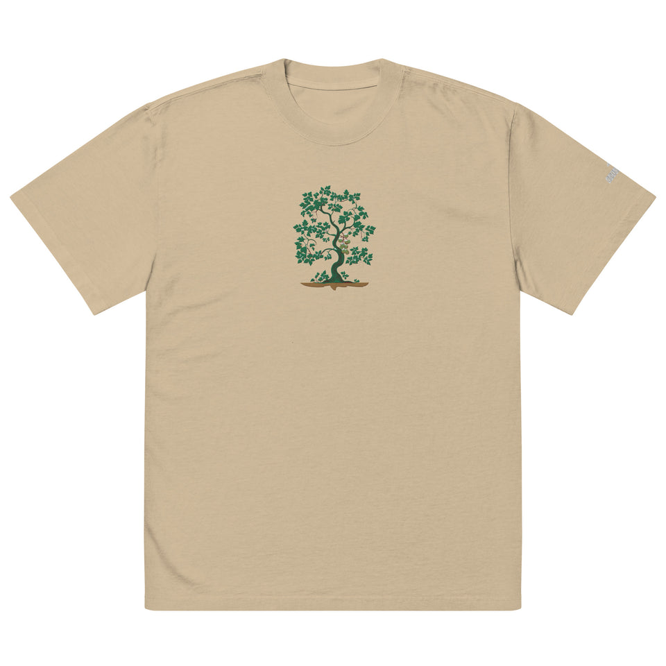 The Last Grapevine Oversized Embroidered faded t-shirt