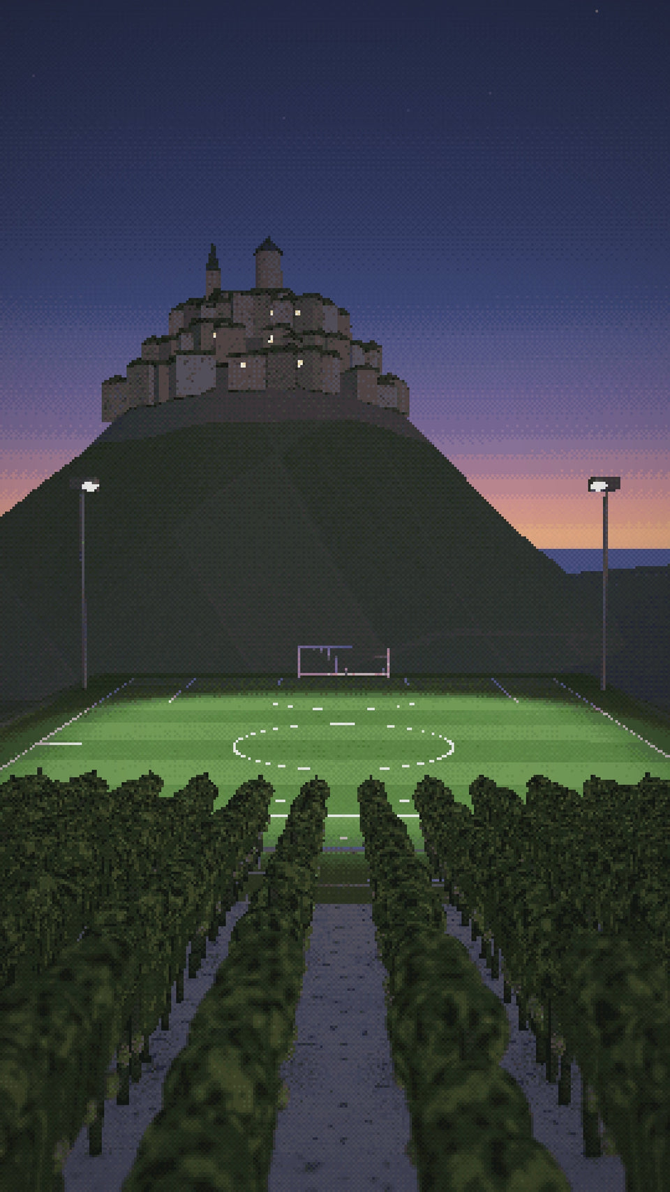 Video: A village football pitch among the Sancerre vines at the blue hour, a goat taking a penalty