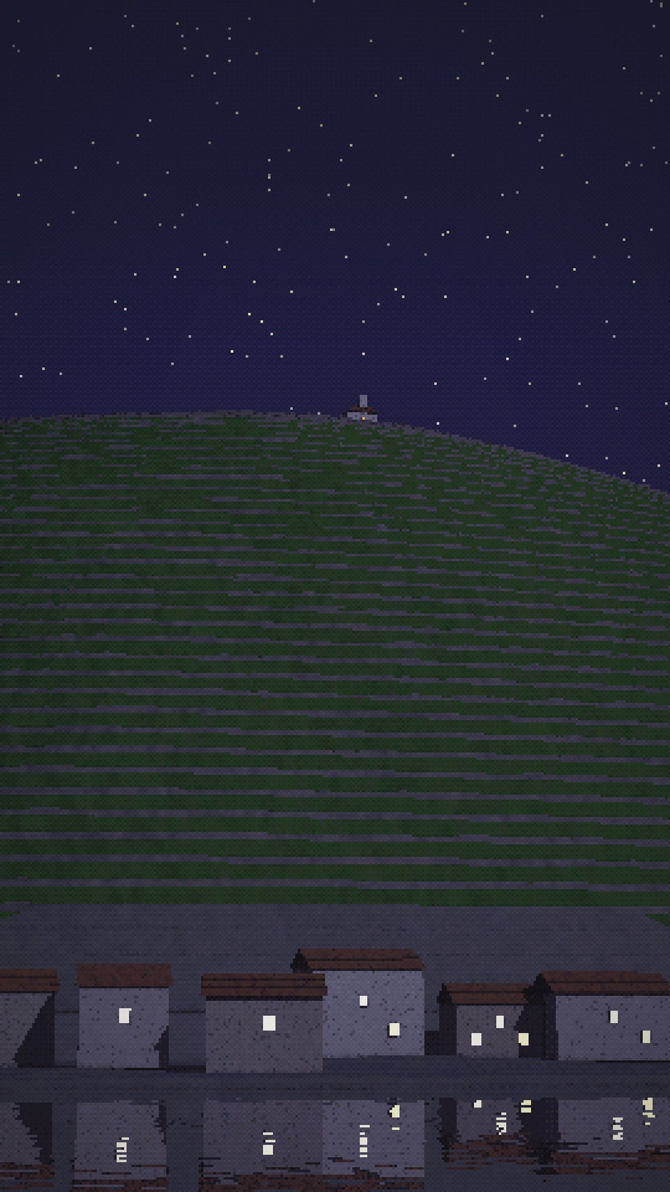 Video: the hill of Hermitage by night, its chapel lit on the crown