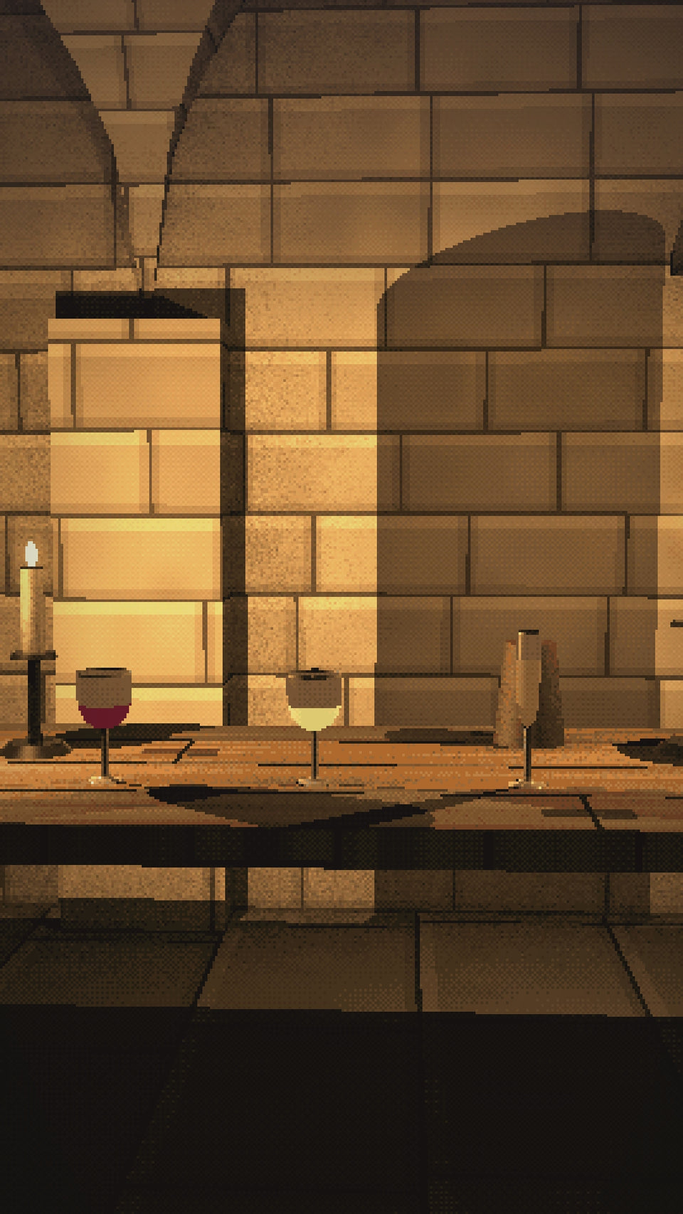 Video: Three glasses on an oak table in a candlelit monks' cellar in Burgundy