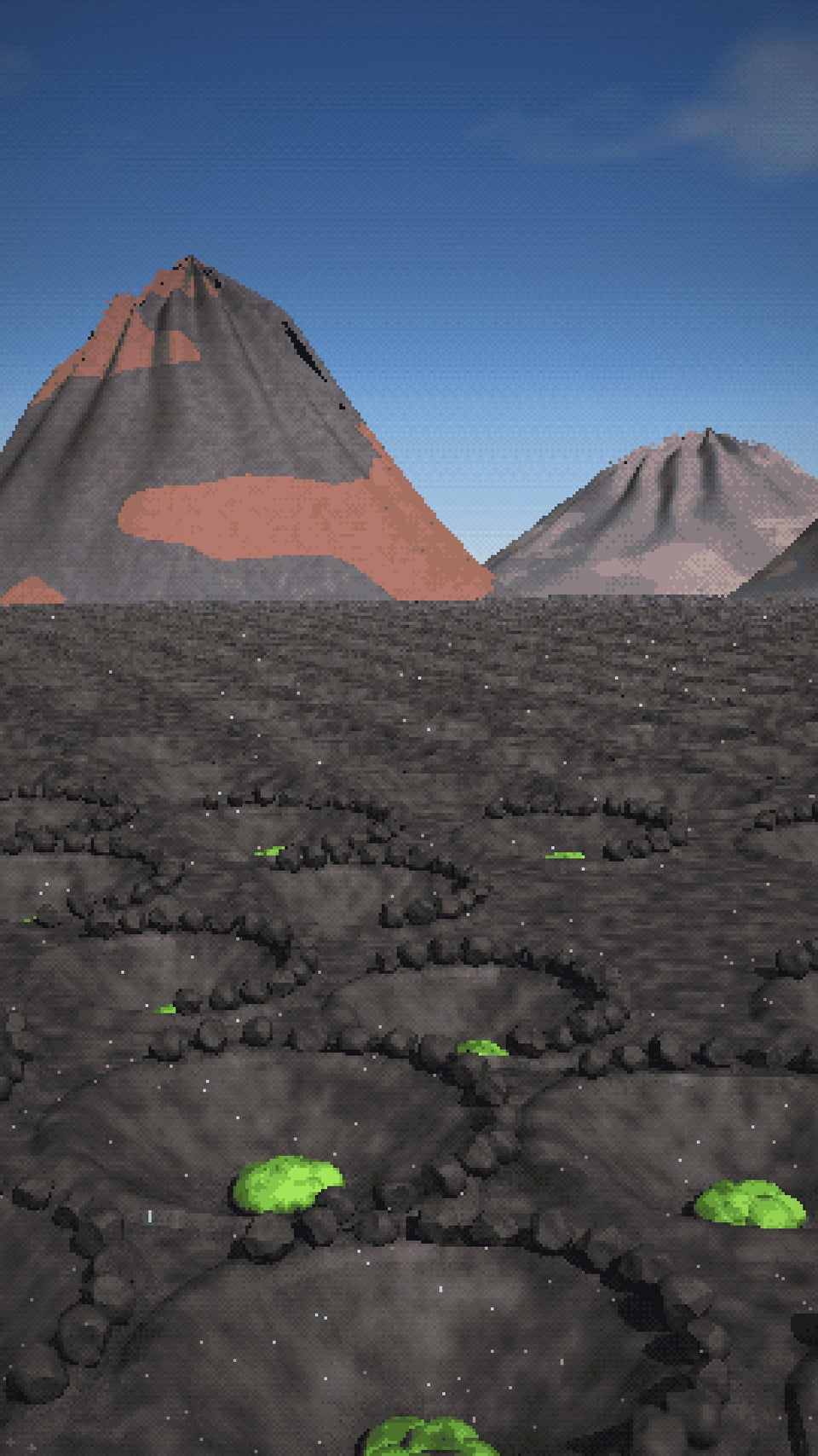 Video: vines in hollows of black volcanic ash at La Geria, Lanzarote