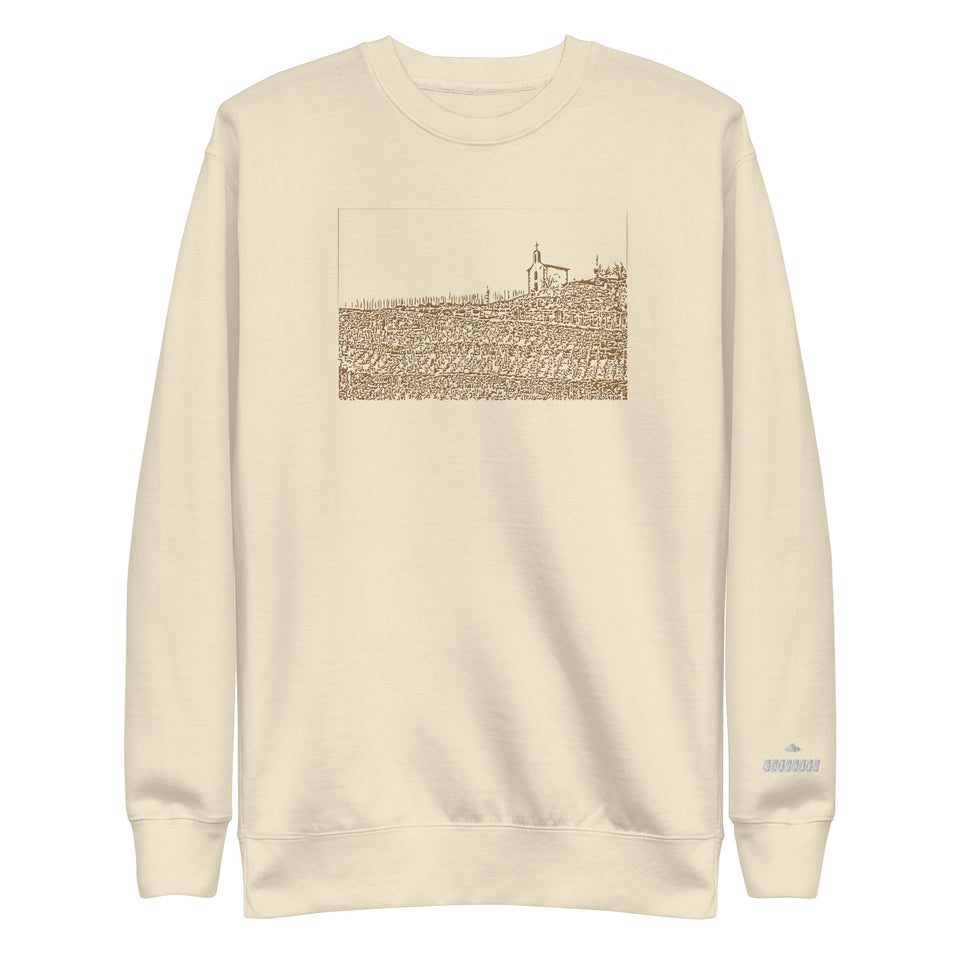 Hermitage Embroidered Landscape - Premium Sweatshirt