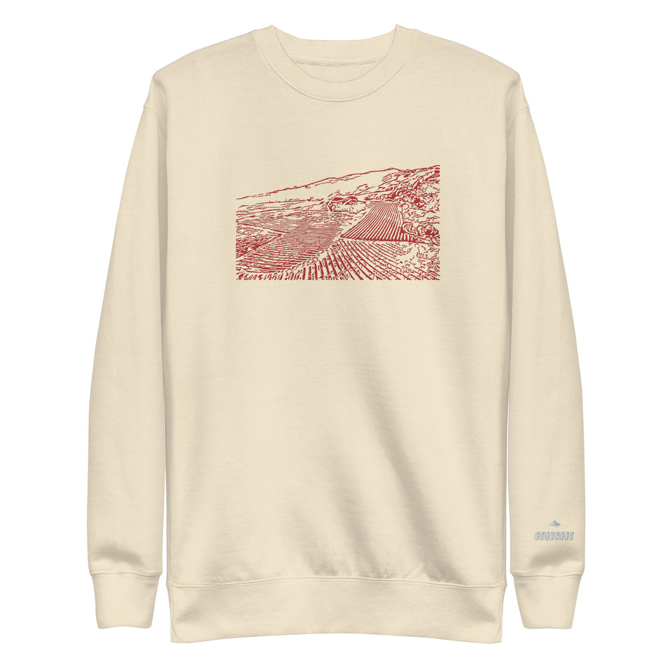 Monte Rosso Vineyard Embroidered Landscape Premium Sweatshirt