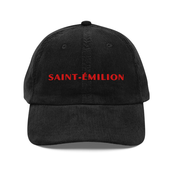 Saint-Emilion Embroidered Vintage corduroy cap