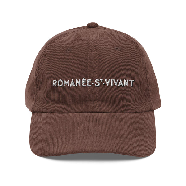 Romanee-Saint-Vivant Embroidered Vintage corduroy cap