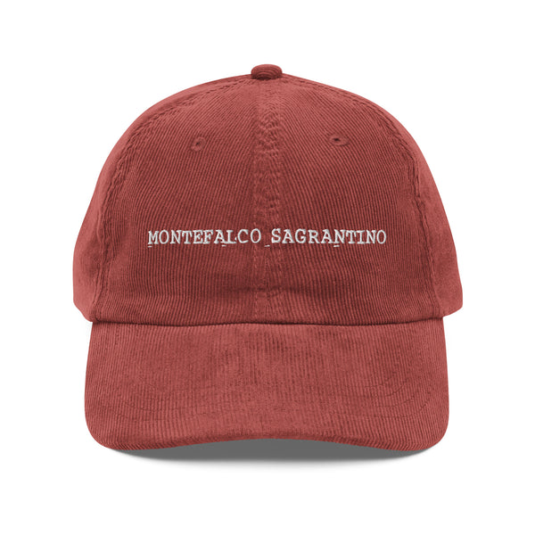 Montefalco Sagrantino Embroidered Vintage corduroy cap