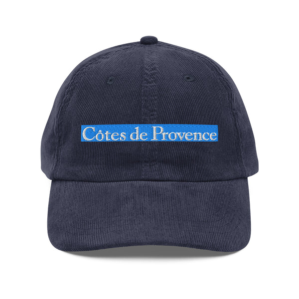 Cotes de Provence Embroidered Vintage corduroy cap