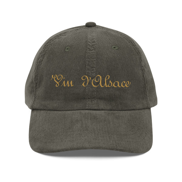 Vin d'Alsace Embroidered Vintage corduroy cap