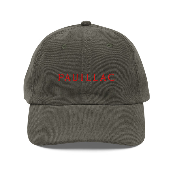 Pauillac Embroidered Vintage corduroy cap