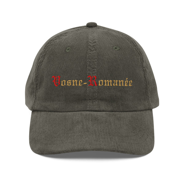 Vosne-Romanee Embroidered Vintage corduroy cap