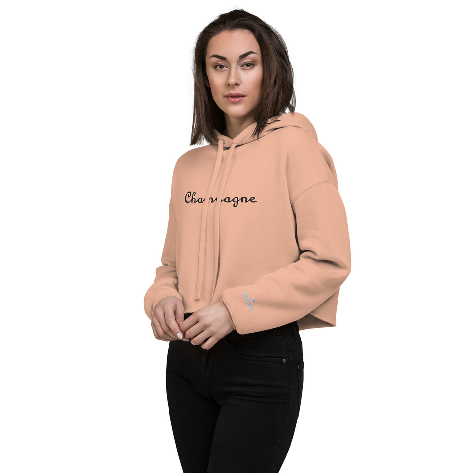 Rosé Champagne Crop Hoodie